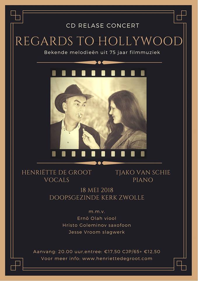 Affiche concert Henriette de Groot en Tjako van Schie